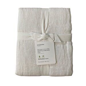 Pottery Barn Belgian Flax Linen Waffle Weave Standard (26" X 20") Sham NEW